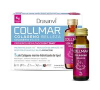 Colageno Liquido Bebible Collmar Belleza| Colágeno Hidrolizado|Reduccion de arrugas| Piel revitalizada| Colageno marino, Ácido Hiaurónico + Vit. C |Collagen Frutos del Bosque |8 Shots 50 ml DRASANVI