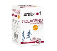 AML Sport - Colágeno con magnesio + VIT C, Articulaciones fuertes, Regenerador de tejidos con colágeno hidrolizado tipo 1 y 2, Sabor Fresa, 20 Unidades (Paquete de 1)
