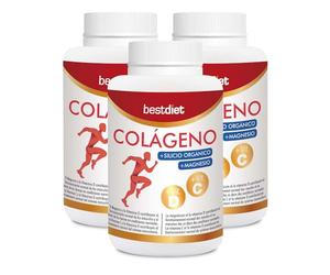 Colágeno, Magnesio, Vitamina C y Silicio Orgánico 120 Comprimidos - Apoyo a Articulaciones, Piel y Huesos - Complemento Alimenticio - Colageno Hidrolizado - Bienestar Diario - Best Diet