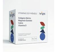 Colágeno marino hidrolizado + Magnesio quelado + Calcio Vitamina-D. 100% natural. Set único de vitaminas. 28 sachets diarios