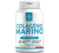 Colageno Marino Hidrolizado Puro 200 Cpr Piulife® Colágeno Con Vitamina C, Collagen Peptides Tipo 1 Suplemento Piel, Cabello Y Uñas, Articulaciones, 2400mg Colágeno Marino Hidrolizado Por Dosis