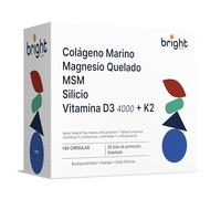 Colágeno Marino + Magnesio Quelado + MSM + Silicio + Vitamina D3 4000 + K2 - Gestión de Huesos, Articulaciones y Tejidos | Sinergia avanzada para movilidad y estructura I 28 Dosis Diarios