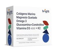 Colágeno Marino + Magnesio Quelado + Omega 3 + Glucosamina y Condroitina + Vitamina D3 4000 + K2 - Soporte para Huesos y Articulaciones - 140 Cápsulas | 28 Días