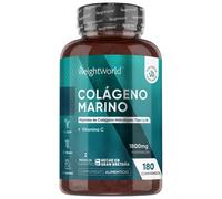 Colágeno Marino Hidrolizado con Vitamina C 1800mg - 180 Comprimidos de Péptidos de Colágeno Marino Tipo 1 y 3 con Ácido Ascórbico para 2 Meses de Suministro