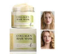 Colágeno Mascarilla Pelo, Mascarilla Capilar de Colágeno, Hidratación Intensiva y Reparación Profunda Mascarilla Capilar para Seco y Dañado el Cabello Todo Tipo de Cabellos, 100g