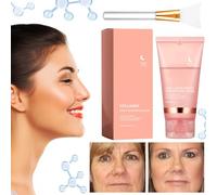 Colágeno Night Wrapping Mask, Máscara de Colágeno para la Cara, Mascarilla facial de colágeno orgánico, mascarilla exfoliante para piel radiante, máscara facial de efecto profundo, cuidado de la piel