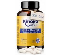 Colágeno Tipo 2 UC II y Ovomet 120 Cápsulas con Ácido Hialurónico, Vitamina C, Boswellia, Jengibre y Silicio