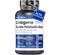Colágeno y Ácido Hialurónico 180 Comprimidos, Colágeno Hidrolizado 2000mg Calidad COLLinstant con Biotina, CoQ10, Zinc, Selenio,Vitaminas C y D, Suplemento de Colágeno para Piel, Huesos,Articulaciones