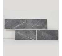 Colamo 1 lámina para despegar y pegar, baldosas de ladrillo de mosaico de mármol Stickon Premium azulejos de metro para cocina, baño, baldosas de vinilo superfuertes (1, gris)