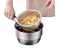 Colander For Kitchen - Filtro de malla fina de acero inoxidable con mango | Colander Strainer Kitchen Gadgets For Fruit Ensalad Cooking Washing Home Restaurant Vegetable Pasta Noodle