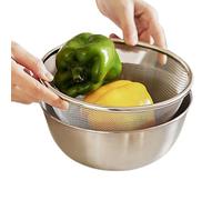 Colander For Kitchen Stainless Steel - Pasta Straining Rinse | Mesh Strainer Basket, Colander Set Is A Must-have Multifuen Food Drainer With Mixing Bowl For Washing Vegetables, Fruit, Rice