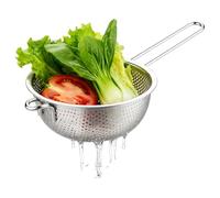 Colander Kitchen - Fine Mesh Strainer with Handle | Stainless Steel Filter Bowl Kitchen Gadget for Washing Fruits, Vegetables, Pasta, Noodles, Restaurant or Home Use, 19.5/7.68in