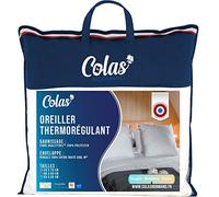 Colas Normand 73130239 Almohada Termoreguladora Cool In Mullida 60 x 60 cm Absorbe el Sudor Percal 100% Algodón Calidad Sensación Fresca Antitranspiración Fabricado en Francés Blanco