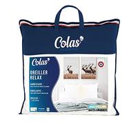 COLAS NORMAND - Almohada Relax - 60 cm - 100% algodón - CBD - Aceite de Origen Vegetal ecológico - Relaxación - Confort - Bienestar - Fabricación Francesa