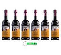 COLAVITA Vinagre balsámico de Módena IGP Vinagre Aceto Balsámico di Módena IGP Botella de cristal 6 x 500 ml + llavero Beni Culinari gratis