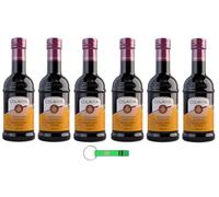 COLAVITA Vinagre balsámico de Módena IGP Vinagre Aceto Balsámico di Módena IGP Botella de cristal 6 x 250 ml + llavero Beni Culinari gratis