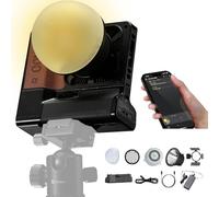 COLBOR Luz de vídeo W100, luz de cámara de 100 W, 2,4 G/APP control NFC, 2700-6500 K Bi-Color Studio luz continua, ventilador integrado, silenciar la luz de película Bowens Mount bicolor (con caja de