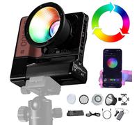 COLBOR Luz de vídeo W100R RGB, fuente de 100 W, control 2,4 G/APP, iluminación continua de estudio CRI 97+, reducción de ruido, ventilador integrado, silencio, montaje Bowens