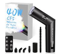 COLBOR Máquina de Humo 40W Recargable con Control Remoto, CF5 Mini máquina de Niebla Portátil con Ventilador RGB para Fotografía, Fiestas Interiores y Exteriores, Halloween, Cosplay