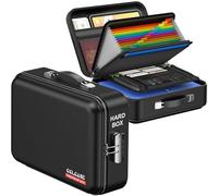 COLCASE Caja de documentos ignífuga con cerradura, caja rígida ignífuga creativa de diseño de carcasa dura, resistente al agua, caja de seguridad para documentos importantes, certificados, laptop,