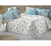Colcha BOUTI FUNDECO EDI Star Verde Reversible (Cama 150/160 (250x270 cm.))