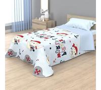 Colcha bouti infantil con acolchado termosellado para camas 90 y 105 cm, con diseños de piratas, unicornios, perritos y cerditos... Ideal para primavera y verano (Pirata, 105)