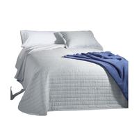 Colcha bouti lisa y funda de cojín selen azul cama 105 cm donegal collections