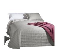 Colcha bouti lisa y fundas de cojín selen gris cama 135 cm donegal collections
