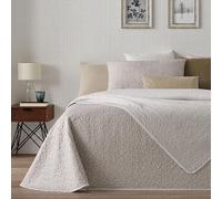 Colcha Boutí Reversible Manterol Summer 127 - Diseño Floral y Rayas - Relleno algodón - Ligera y extrasuave - Incluye Fundas de cojín - Varios tamaños (C07, Cama 150/160 cm)