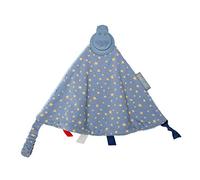 Colcha de bebé con mordedor de silicona integrado más juguetes sensoriales - Comfortchew de Cheeky Chompers 4 en 1 - Regalo para bebé perfecto & esencial para recién nacidos - (Midnight Stars)