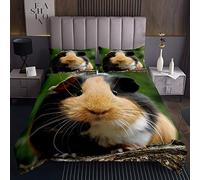 Colcha de cobaya,de ejillo de Indias,niños,niñas,de Dibujos Animados,Juego de edredón temática de Animales,2 Piezas,Individual