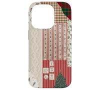 Colcha de Punto de Navidad con diseño de árbol de Navidad Carcasa para iPhone 14 Pro