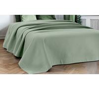 Colcha ligera de primavera-verano para cama doble con diseño a motas: Gris claro