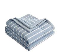 Colcha ligera de verano, juego de ropa de cama tamaño Queen King, manta de edredón de aire acondicionado, agradable al tacto, suave, transpirable, patrón geométrico, colcha para todas las estaciones