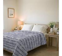 Colcha Ligera de Verano Línea Basic Made in Italy, cubrecama Estampado en Suave Microfibra - Edredón de Primavera Verano de Entretiempo - Jeans Stripes, Matrimonial 250x240 cm