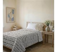 Colcha Ligera de Verano Línea Karma Made in Italy, cubrecama Estampado en Suave Microfibra - Edredón de Primavera Verano de Entretiempo - Fun Tortora, Cama y Media 200x240 cm