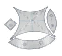 Colcha para anillos de boda - Material duradero y ligero, agarre de fijación de tela simple, curvas de corte precisas, juego compatible con cortadores rotativos, ayuda para proyectos de costura