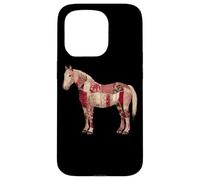 Colcha Patchwork Rojo Caballo Country Western Carcasa para iPhone 15 Pro