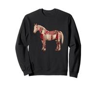 Colcha Patchwork Rojo Caballo Country Western Sudadera