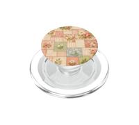 Colcha Rubor Vintage Rosa Floral Patchwork peonía Flores PopSockets PopGrip para MagSafe