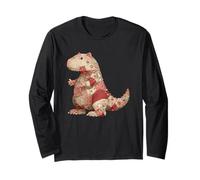 Colcha Vintage Patchwork Floral Dinosaurio T Rex Manga Larga