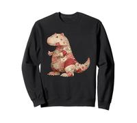 Colcha Vintage Patchwork Floral Dinosaurio T Rex Sudadera