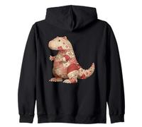 Colcha Vintage Patchwork Floral Dinosaurio T Rex Sudadera con Capucha