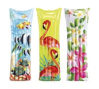 Colchón inflable transparente con diseño floral - 183 x 69 cm, varios