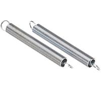 COLCHILIS - Juego de 2 piezas de resortes de tensión con gancho, resortes de acero galvanizado, resortes de doble gancho, resortes de tracción en espiral, diámetro de alambre 0,9 mm - Longitud 75 mm