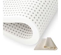 Colchón 100% látex natural, suave, alta elasticidad y compresión, siete zonas para cuidar el cuerpo, cómodo y transpirable, 2 pulgadas, 140 x 200 cm (55 x 79 pulgadas)
