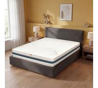 miasuite i sogni italiani Cabrio Colchón Francés 140X190, Alto 30 cm Funda Ortopédica Extraíble con Dispositivo Médico, Espuma Viscoelástica da 7 cm, con 9 Zonas y Plato de Espuma de 21 cm, Blanco