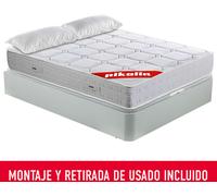 Colchón 180x200cm, canapé y almohada PIKOLIN Wow Blanco Montaje