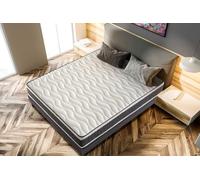 Colchón 90X190 Montecarlo | Muelles Ensacados y Visco Foam | Alta Gama | Cara Invierno - Verano | Firmeza Alta | Altura 25 Cm | Transpirable, Antideslizante y Antiácaros