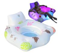 Colchón Aéreo De Piscina Inflable - Lounger De Agua LED Light-Up, Cómodo Flotador Con 2 Portatazas | Elegante Juguete De Piscina De Verano, Ideal Para El Uso Del Lago Y El Patio, Diseño D